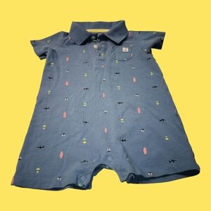 Carter's Blue Toddler One Piece Bodysuit with Playful Print 18M